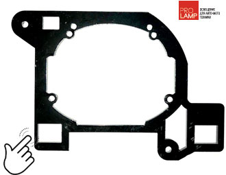 Переходные рамки на Toyota Land Cruiser Prado IV (J150) для Hella 3/3R (Hella 5R)