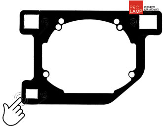 Переходные рамки на Lexus RX II для Hella 3/3R (Hella 5R) / Optima Magnum 3.0