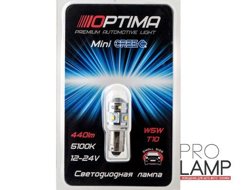 Светодиодные лампы Optima Premium H21W (BaY9S) MINI 30W 5100K