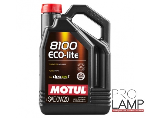 MOTUL 8100 Eco-lite 0W-20 - 5 л.