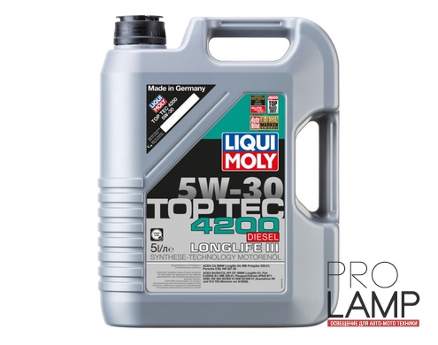 LIQUI MOLY Top Tec 4200 Diesel 5W-30 — НС-синтетическое моторное масло 5 л.