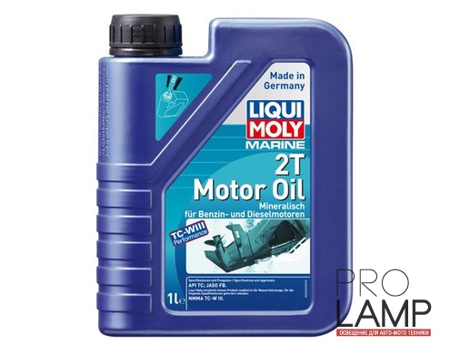 LIQUI MOLY Marine 2T Motor Oil - Минеральное моторное масло для подвесных судовых двигателей, 1л