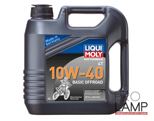 LIQUI MOLY Motorbike 4T Basic Offroad 10W-40 — Минеральное моторное масло для 4-тактных мотоциклов 4 л.